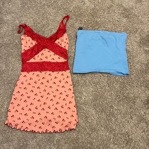 dress and tube top